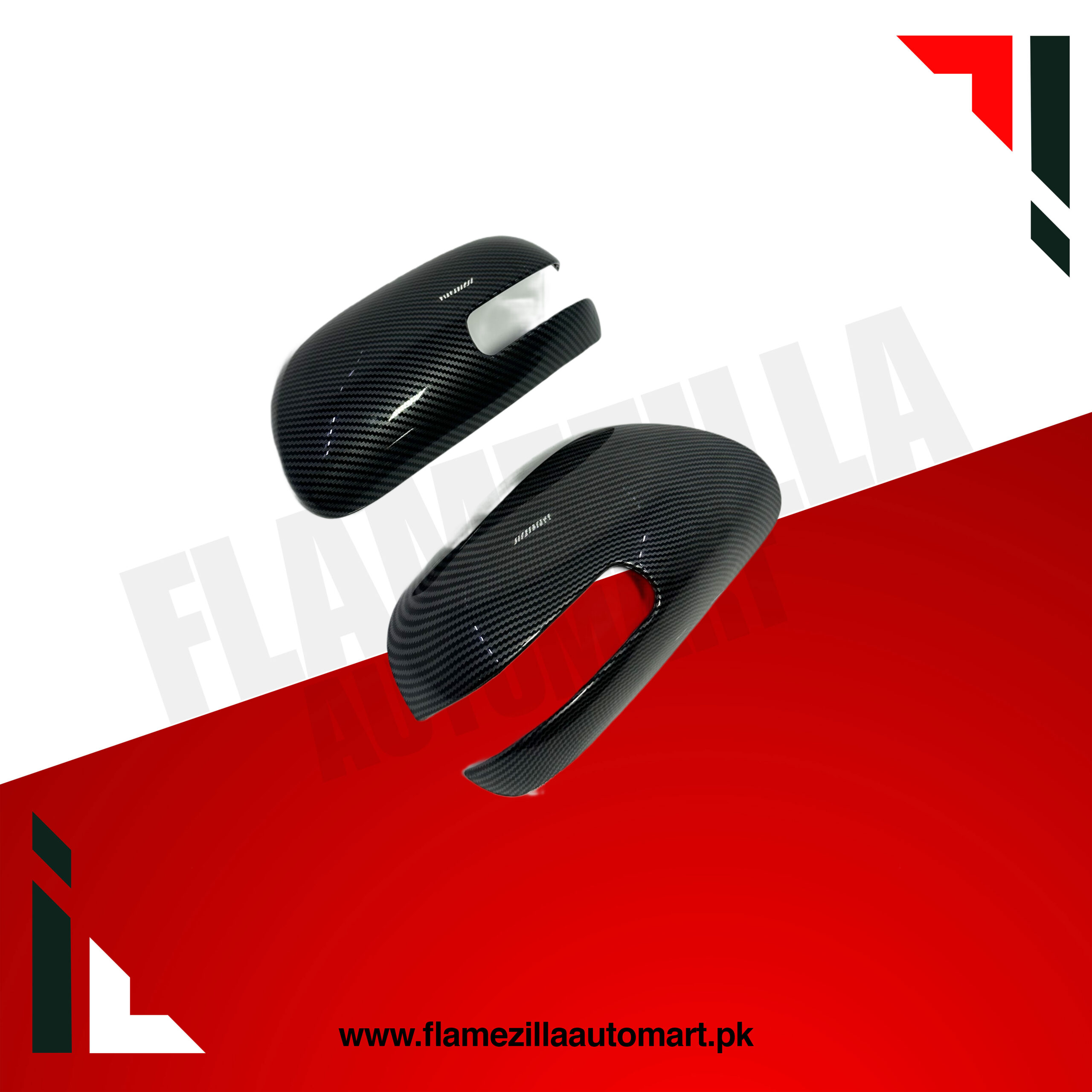 Toyota Corolla 2008–2014 Batman Style Side Mirror Cover — Carbon Fiber